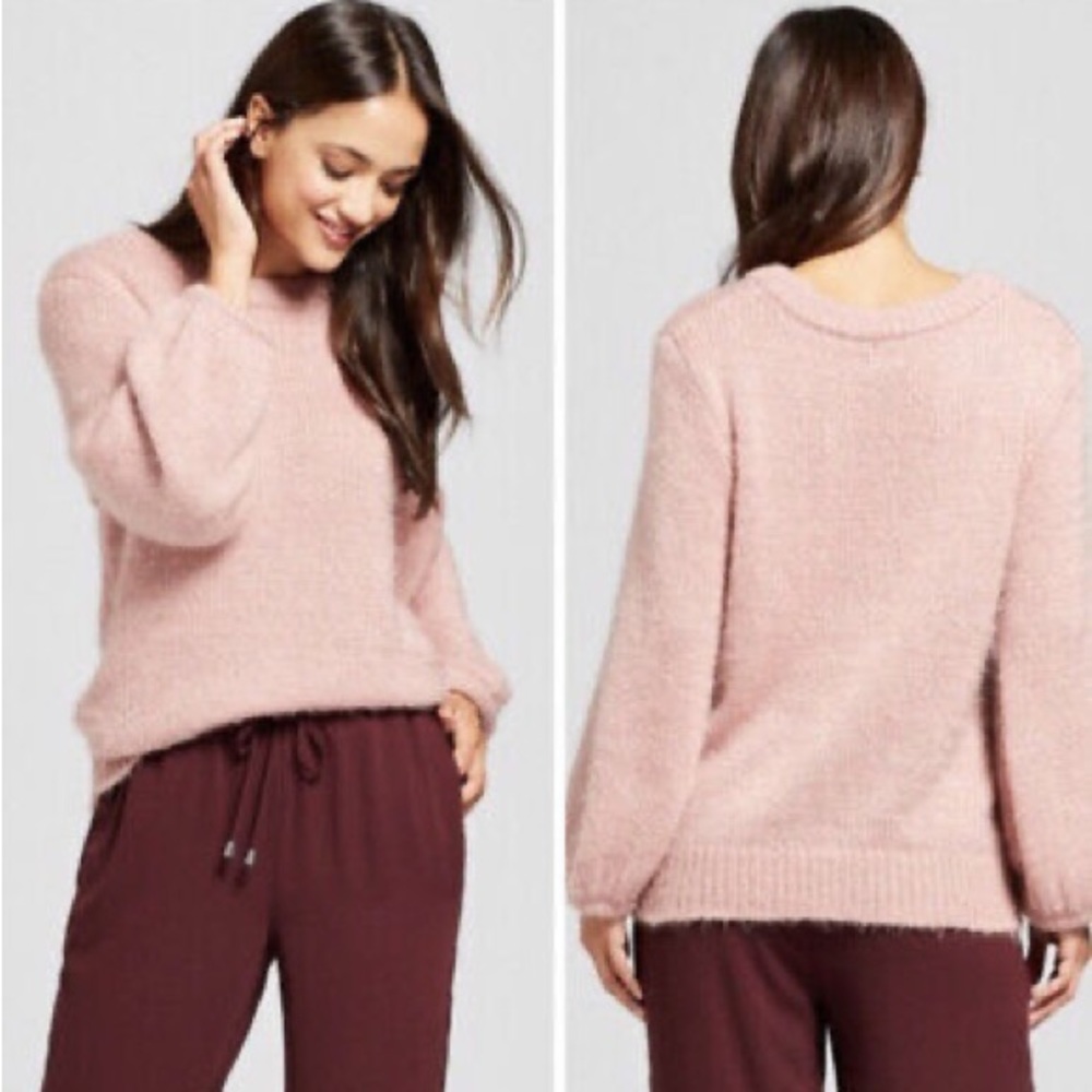 A New Day Women’s Crewneck Pullover Sweater Fuzzy
